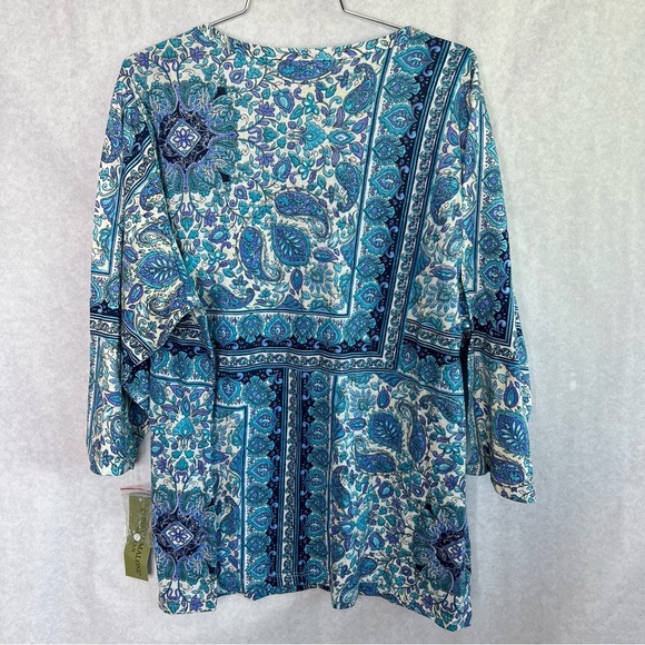 5/$25 Rebecca Malone, Paisley, print women’s shirt size 1X - Picture 7 of 7
